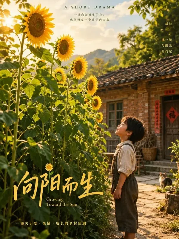 《老屋门前的向日葵》- 黄豆魔改短剧亲情治愈短剧封面